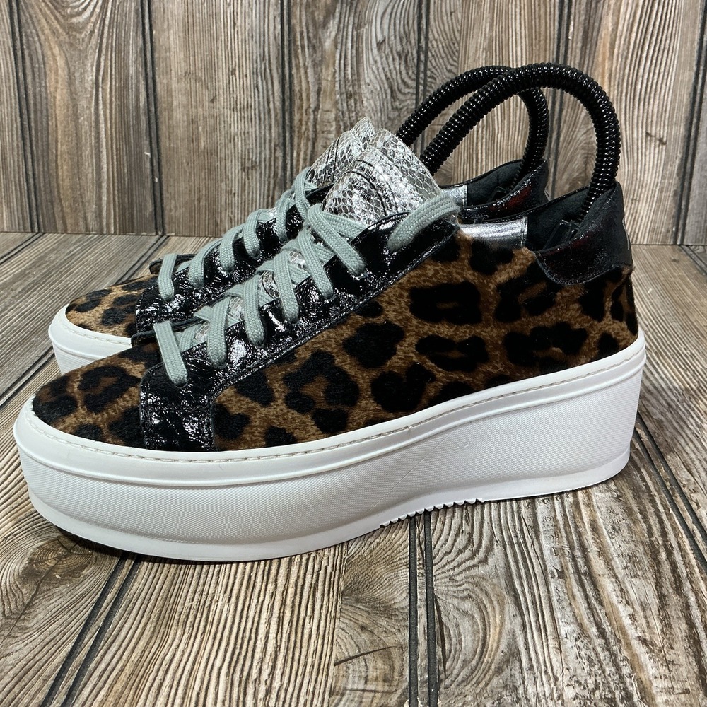 P448 Leopard Print Platform John Sneakers Size EU 36 US 6-6.5 RARE🔥EXCELLENT